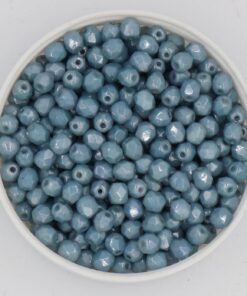 Mezzi Cristalli 4mm Col. Chalk White Baby Blue Luster - 50 Pz