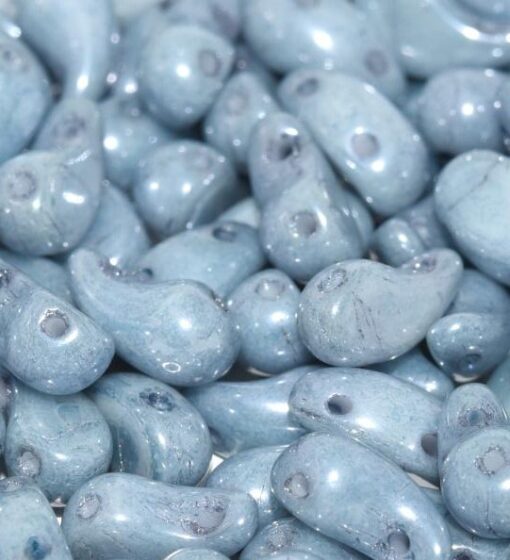 Zoliduo®Left 5x8mm Col. Alabaster Baby Blue Luster – 30 Pz